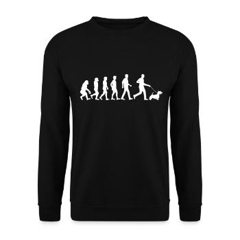Scottish Terrier Hund Evolution Hundebesitzer - Unisex Pullover - Schwarz - Vorne - Alina (178cm) & Michal (187cm)