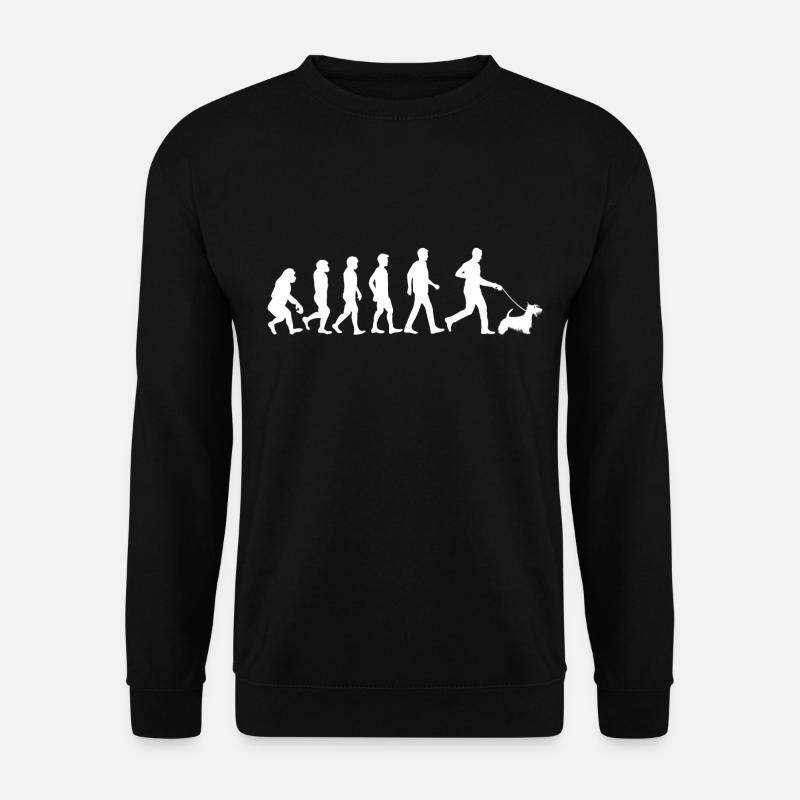 Scottish Terrier Hund Evolution Hundebesitzer - Unisex Pullover - Schwarz