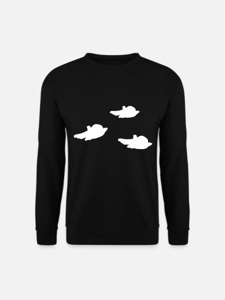 Symbol three birds cartoon - Unisex Sweatshirt - black