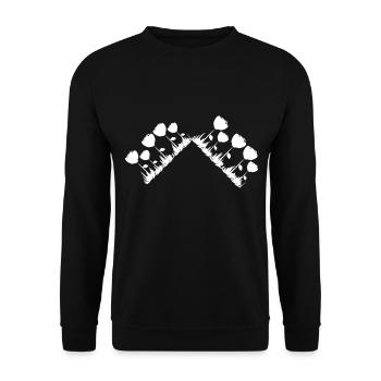 flowers symbol plant roses flower triangle - Unisex Sweatshirt - black - Front - Alina (178cm) & Michal (187cm)
