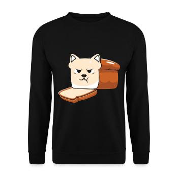 Halloween Katze Hexe - Unisex Pullover - Schwarz - Vorne - Alina (178cm) & Michal (187cm)