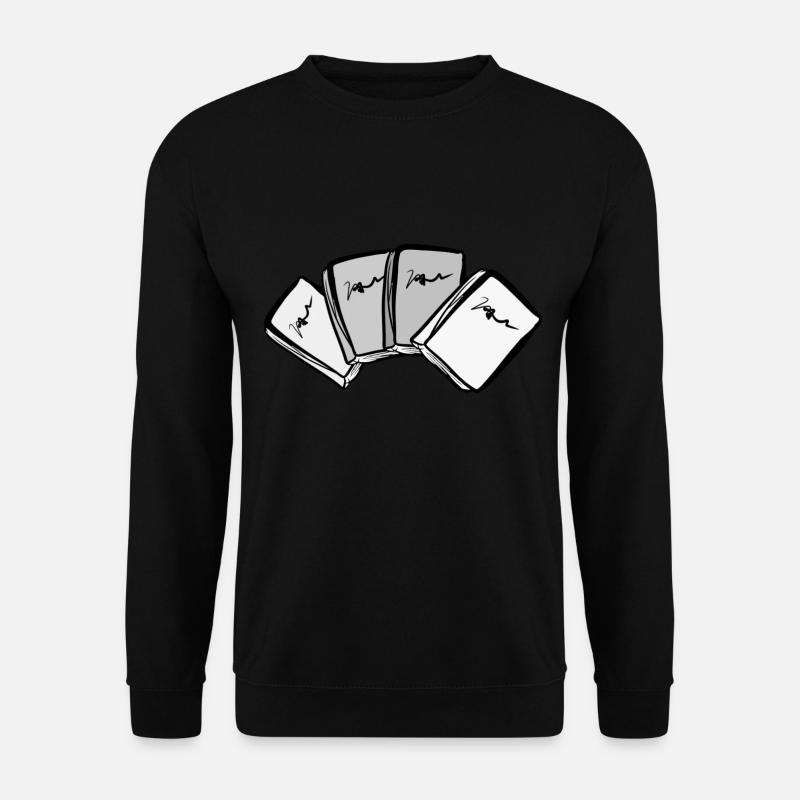read four books cartoon - Unisex Sweatshirt - black
