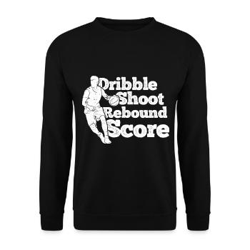 Basketball - Unisex Pullover - Schwarz - Vorne - Alina (178cm) & Michal (187cm)