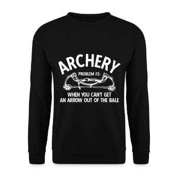Bogenschießen Archery - Unisex Pullover - Schwarz - Vorne - Alina (178cm) & Michal (187cm)