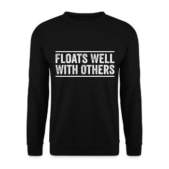 Summer River schwimmt gut mit anderen Float Trip - Unisex Pullover - Schwarz - Vorne - Alina (178cm) & Michal (187cm)