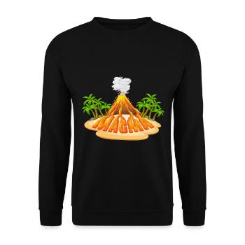 Magma Lava Liquid lettering - Unisex Sweatshirt - black - Front - Alina (178cm) & Michal (187cm)