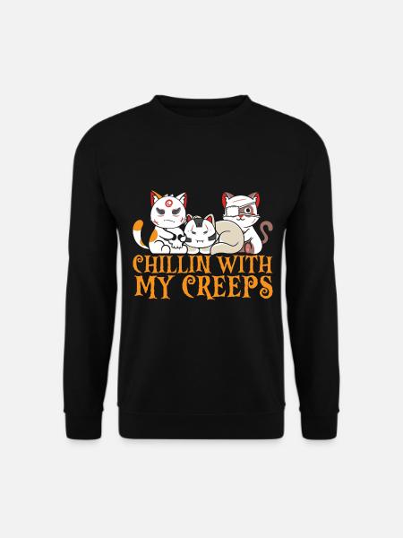 Halloween Cat Witch - Unisex Sweatshirt - black