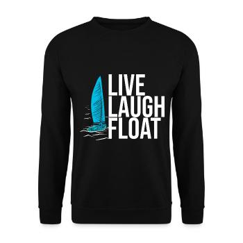 Segelboot Kapitän Spruch Zum Segeln - Unisex Pullover - Schwarz - Vorne - Alina (178cm) & Michal (187cm)