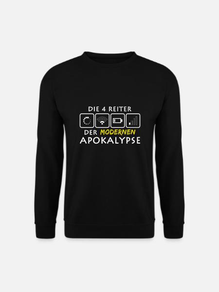 Nerd Reiter Apokalypse I Computer WLAN Akku - Unisex Pullover - Schwarz