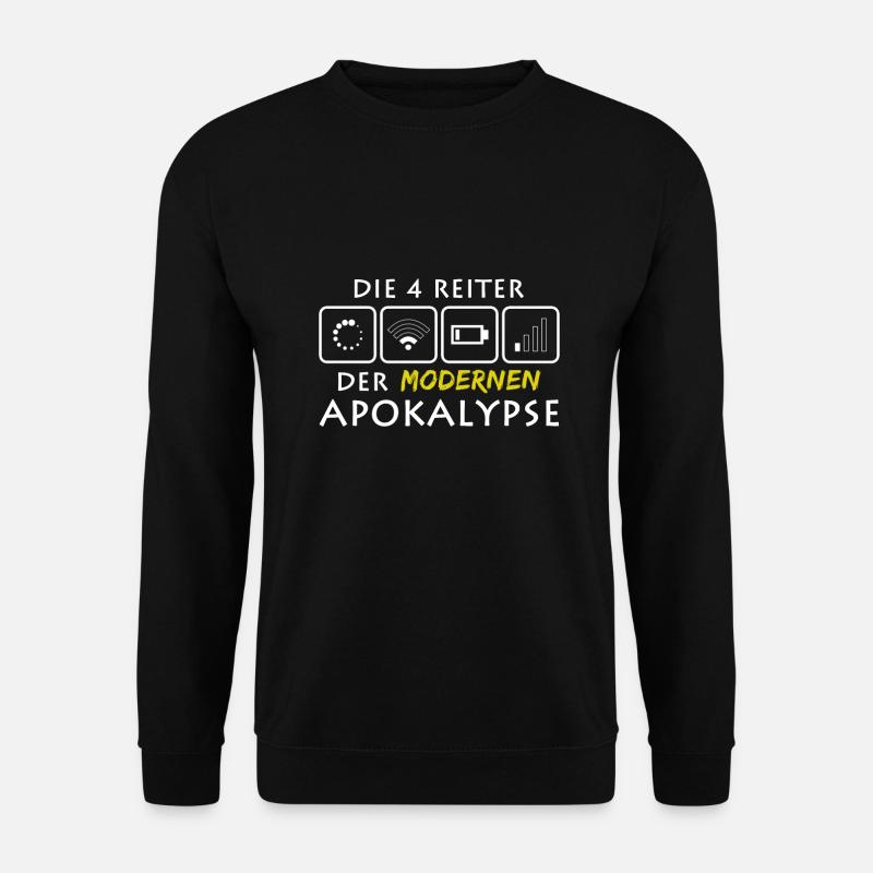 Nerd Reiter Apokalypse I Computer WLAN Akku - Unisex Pullover - Schwarz