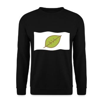 Icon Flag Leaf Nature - Unisex Sweatshirt - black - Front - Alina (178cm) & Michal (187cm)