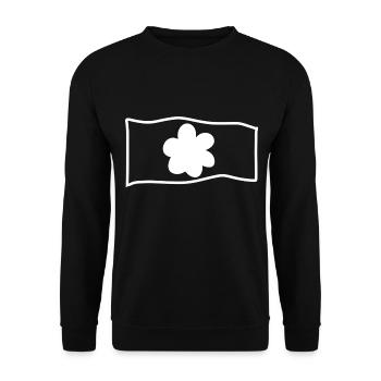 Flower Flag Symbol Shape Nature Plant - Unisex Sweatshirt - black - Front - Alina (178cm) & Michal (187cm)