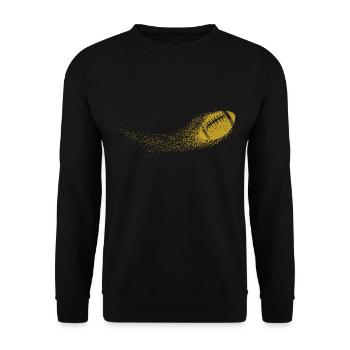Vintage Rugby. American Football Gifts for dad,bro - Unisex Sweatshirt - black - Front - Alina (178cm) & Michal (187cm)