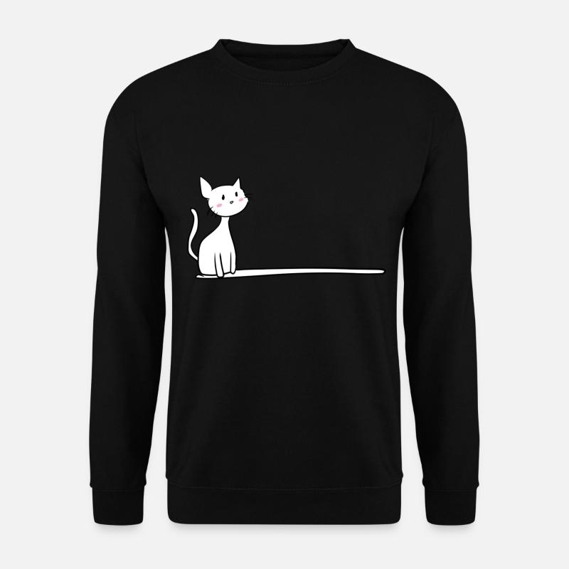 Cat stroked cute line - Unisex Sweatshirt - black