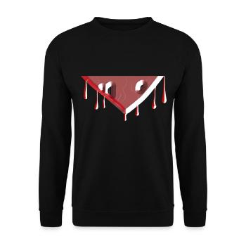 drop symbol shape red - Unisex Sweatshirt - black - Front - Alina (178cm) & Michal (187cm)