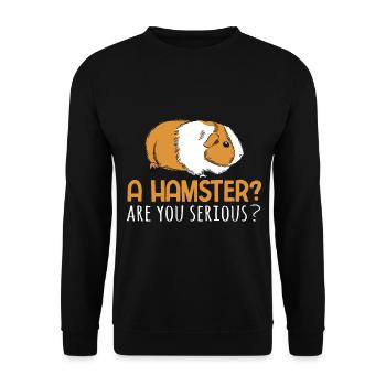 Nagetier Meerschwein Meerschweinchen - Unisex Pullover - Schwarz - Vorne - Alina (178cm) & Michal (187cm)