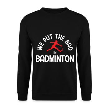 Badminton - Unisex Pullover - Schwarz - Vorne - Alina (178cm) & Michal (187cm)