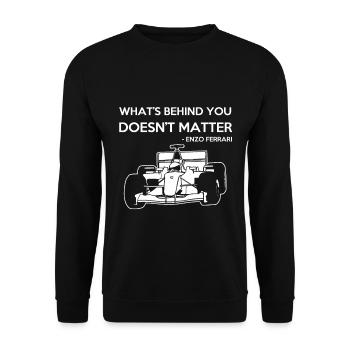 Rennwagen Ferrari Geschenk - Unisex Pullover - Schwarz - Vorne - Alina (178cm) & Michal (187cm)