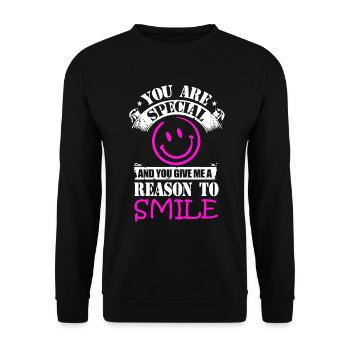 Son Père Mère Fille ami Rire cadeau - Sweat-shirt Unisexe - noir - Devant - Alina (178cm) & Michal (187cm)