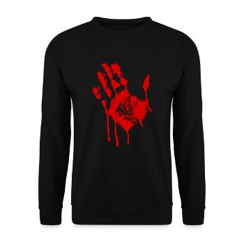 Main de sang Costume d’Halloween - Sweat-shirt Unisexe - noir - Devant - Alina (178cm) & Michal (187cm)