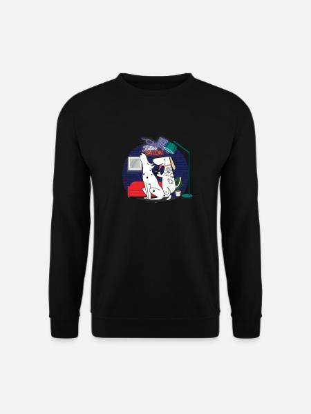 Lustiges dalmatinisches Hundetattoo - Unisex Pullover - Schwarz