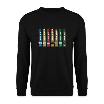 Recycler les ordures - Sweat-shirt Unisexe - noir - Devant - Alina (178cm) & Michal (187cm)