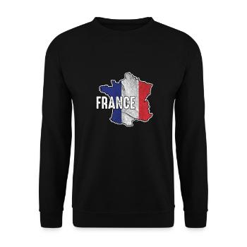 Patriotische Frankreich Flagge Patriot Französischer Nationalismus - Unisex Pullover - Schwarz - Vorne - Alina (178cm) & Michal (187cm)
