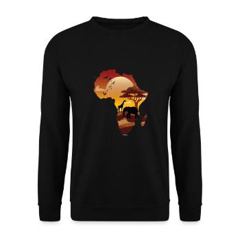 Afrika exotische Waldtierarzt Safari Animals - Unisex Pullover - Schwarz - Vorne - Alina (178cm) & Michal (187cm)