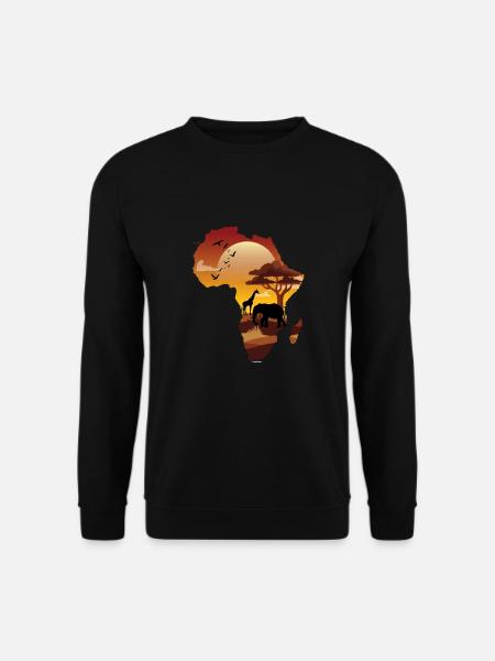 Africa Exotic Forest Veterinarian Safari Animals - Unisex Sweatshirt - black
