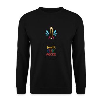 Fourth Grade Rocks Back To School Studying Gifts - Unisex Sweatshirt - black - Front - Alina (178cm) & Michal (187cm)