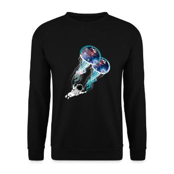 Nébuleuse Galaxie Astronaute De l’espace Extra-atmosphérique Méduses - Sweat-shirt Unisexe - noir - Devant - Alina (178cm) & Michal (187cm)
