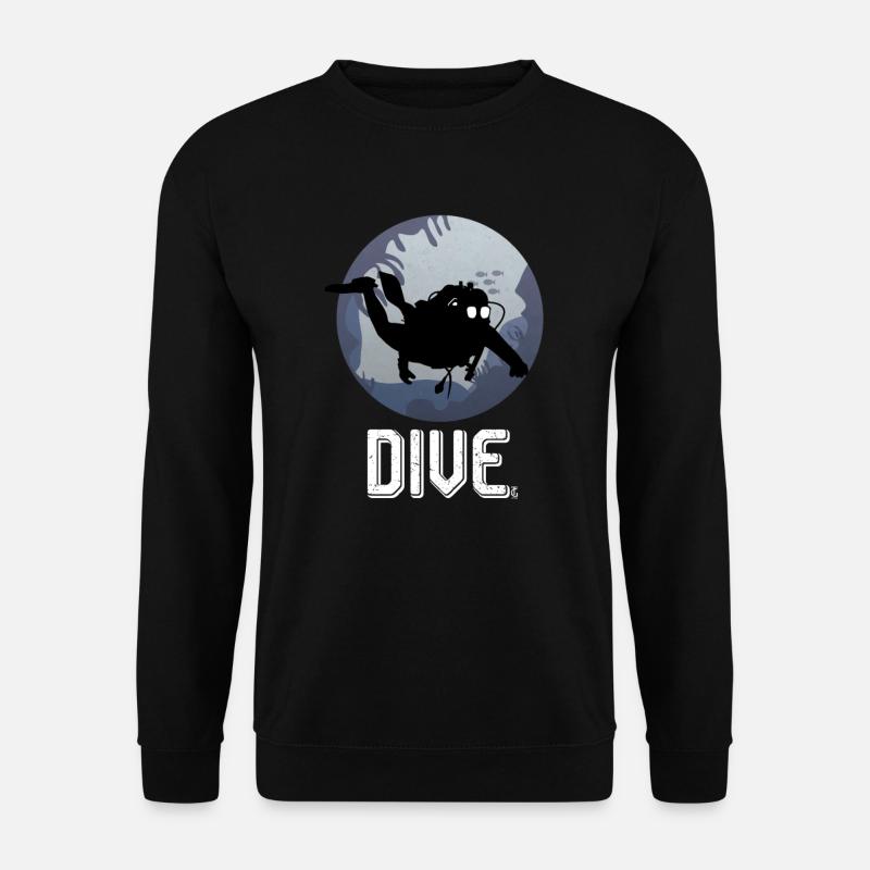 Cool Dive Underwater Graphic Scuba Diving - Unisex Pullover - Schwarz