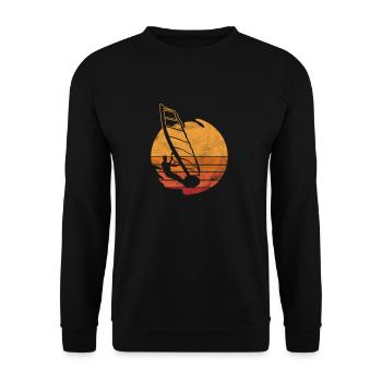 Windsurfing Watersports Sailing Water Activity - Unisex Sweatshirt - black - Front - Alina (178cm) & Michal (187cm)