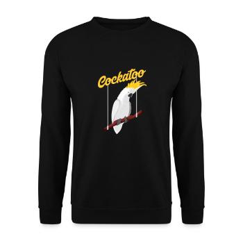 Cockatoo Cockatiel Parrot Lover - Unisex Sweatshirt - black - Front - Alina (178cm) & Michal (187cm)