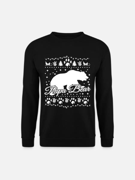 Partenaire familial Look papa maman bébé ours laid chemise - Sweat-shirt Unisexe - noir