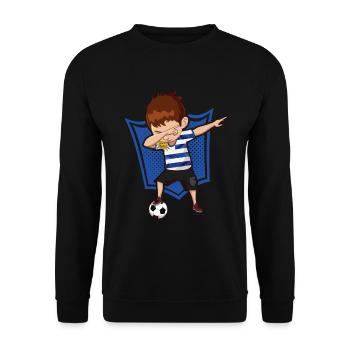 Football Dab Uruguay Uruguayen Footballer Dabbing - Sweat-shirt Unisexe - noir - Devant - Alina (178cm) & Michal (187cm)