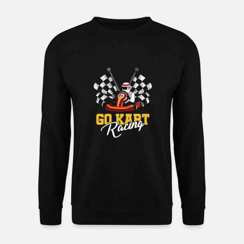 Go Karts Motorsport Kart Rennrad Rennfahrer Go - Unisex Pullover - Schwarz