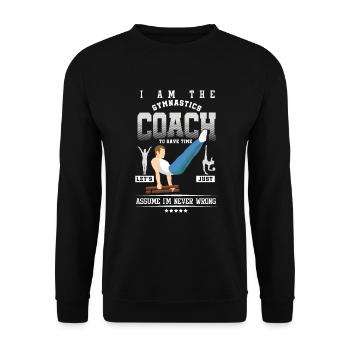 Balancing Turner Akrobatik Trainer Ich bin der - Unisex Pullover - Schwarz - Vorne - Alina (178cm) & Michal (187cm)