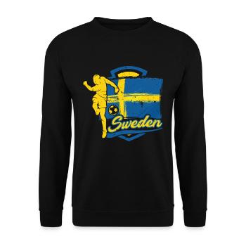  Suède Suédois Football suédois - Sweat-shirt Unisexe - noir - Devant - Alina (178cm) & Michal (187cm)