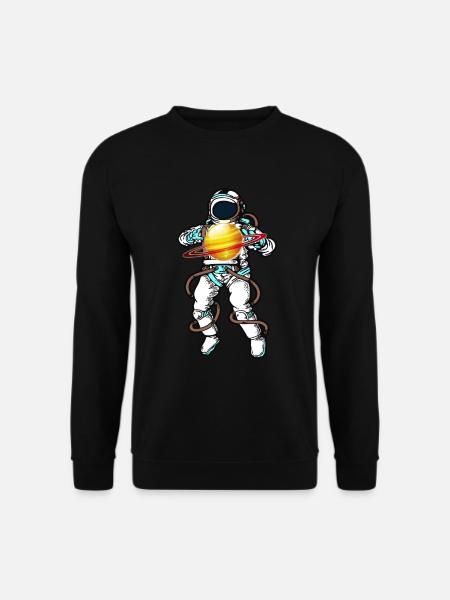 Weltraum Planet Orbit Galaxy Nerd Cool - Unisex Pullover - Schwarz