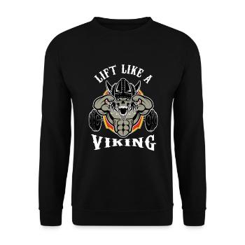 Bodybuilder-Turnhallen-Gewichtheben-Trainings-Eignung - Unisex Pullover - Schwarz - Vorne - Alina (178cm) & Michal (187cm)