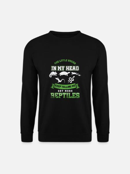 Die kleine Stimme in meinem Kopf Reptilien Reptilien - Unisex Pullover - Schwarz