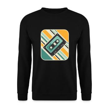 Cassette Retro Classic Tapes Players Cassette - Unisex Sweatshirt - black - Front - Alina (178cm) & Michal (187cm)
