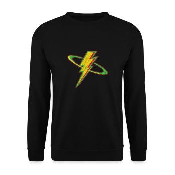 Awesome Bolt foudre Vintage en détresse - Sweat-shirt Unisexe - noir - Devant - Alina (178cm) & Michal (187cm)