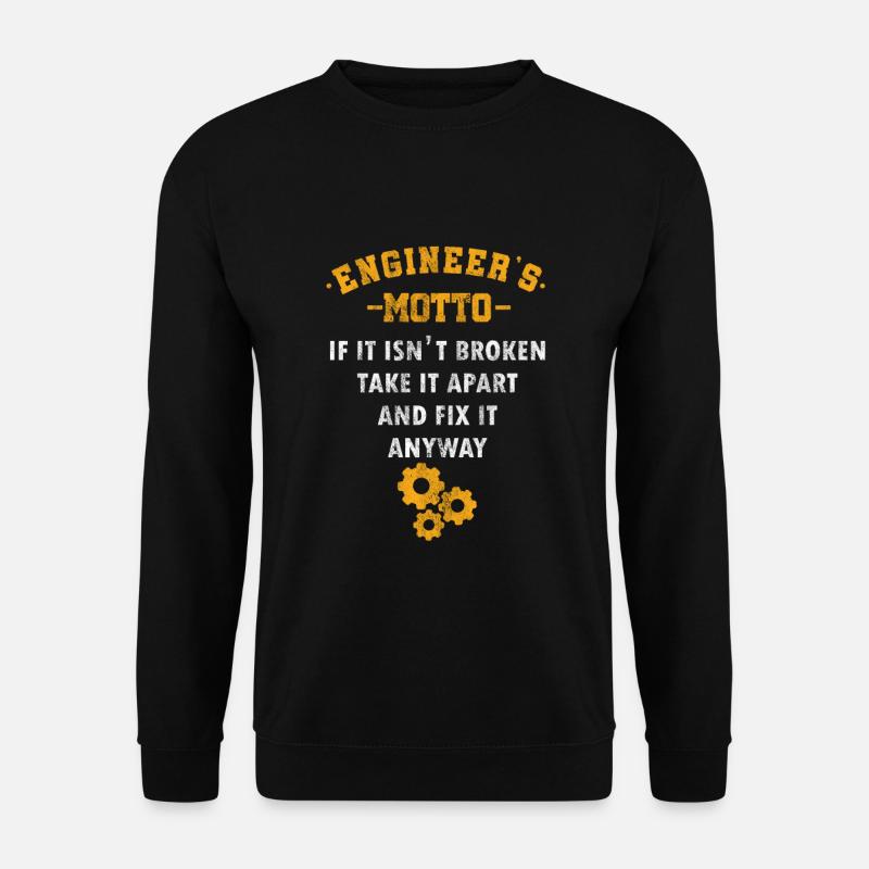 Devise de l'ingénieur génie mécanique - Sweat-shirt Unisexe - noir