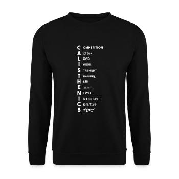 Calisthenics Exercise Gymnasts Workout Exercise - Unisex Sweatshirt - black - Front - Alina (178cm) & Michal (187cm)