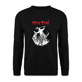 Merdad Sirène Merman Fantasy Mer mythique - Sweat-shirt Unisexe - noir - Devant - Alina (178cm) & Michal (187cm)