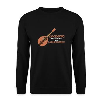 Mandoline Laute Streichinstrumente Musiker Musik - Unisex Pullover - Schwarz - Vorne - Alina (178cm) & Michal (187cm)