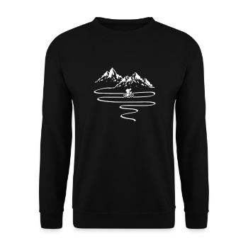 Radfahren Fahrrad Radfahrer BMX Biker Radfahren - Unisex Pullover - Schwarz - Vorne - Alina (178cm) & Michal (187cm)