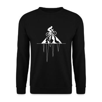 Mountain Bike BMX Biker Radfahren Fahrrad Radfahrer - Unisex Pullover - Schwarz - Vorne - Alina (178cm) & Michal (187cm)
